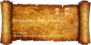 Kreisler Dániel névjegykártya