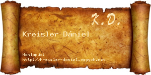 Kreisler Dániel névjegykártya